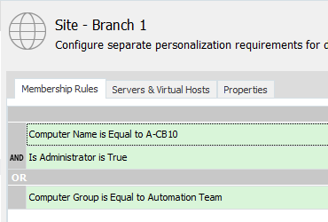 Sites Membership Rules